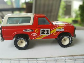 Vintage 1980 Hot Wheels Real Riders Ford Bronco 21 White Hubs [nice ]