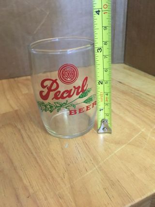Vintage Pearl Beer Barrel Glass San Antonio,  Texas Tx