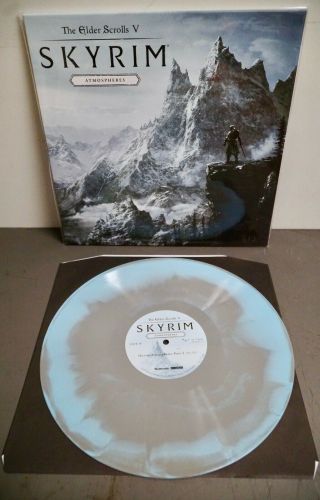 The Elder Scrolls V Skyrim Atmospheres By Jeremy Soule Lp On Blue/grey Vinyl
