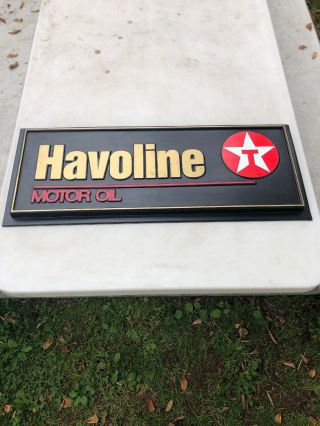 Vintage Texaco Havoline Plastic Sign