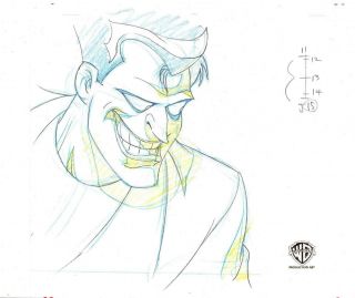 Batman Animated Series Production Drawing - Joker