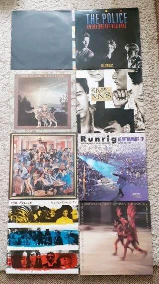 Joblot Vinyl Lps Albums 12 Inch Singles Eps 70s 80s The Police Simple Minds Ruts