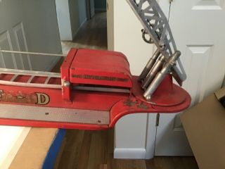 Vintage Tonka Hook And Ladder Fire Engine Trailer - No Tracter Cab 7