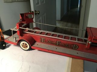 Vintage Tonka Hook And Ladder Fire Engine Trailer - No Tracter Cab 8