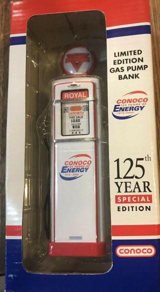 Snap On Die Cast Limited Edition Gas Pump Bank With Lighted Globe Conoco Gas
