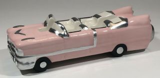Vintage Mary Kay Pink Cadillac Ceramic Business Card Holder Caddy