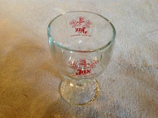 Vintage JAX Beer Dimpled Schooner/ Stemware Beer Drinking Glass 3