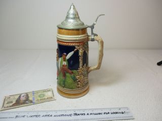 Gerz Beer Stein Germany 1807,  While Dancing And Joking. ,  11 " Tall,  1 Liter Ec