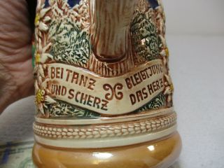 GERZ Beer Stein GERMANY 1807,  While Dancing and Joking. ,  11 