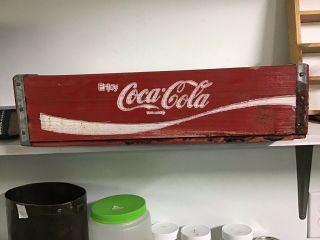 Vintage 1971 Coca Cola Wooden Crate Soda Pop Carry Case