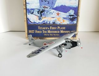 Ertl Wings Of Texaco First Plane 1927 Ford Tri - Motored Monoplane Die Cast Bank