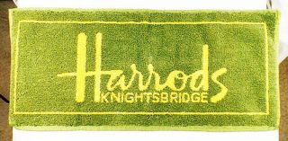 C1998 Beer Bar Towel Harrods Knightsbridge Store London 20 " X 9 " Perfect