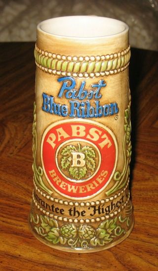 1976 Pabst Blue Ribbon Beer Stein Corporate Shareholder