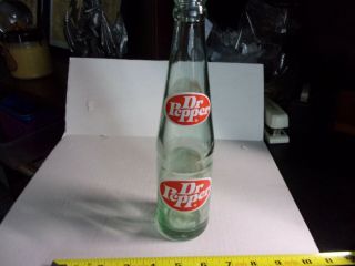 Vintage Dr.  Pepper Glass Bottle 10 Oz.
