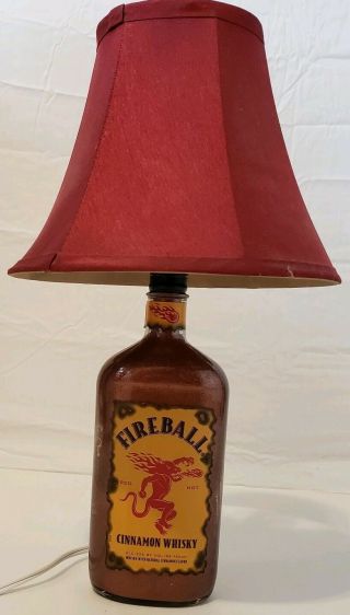 Fireball Whiskey Bottle Lamp Man Cave Bar Decor Whiskey Light Liquor