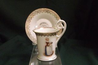 Rare Walter Baker & Co Dorchester Mass Altrohla Austria Porcelain Cup & Saucer