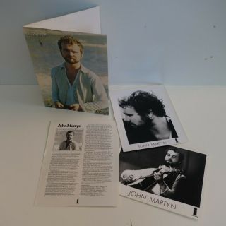 John Martyn 1975 Publicity Kit Island Records Two 8 " X 10 " Photos & Bio Sheet