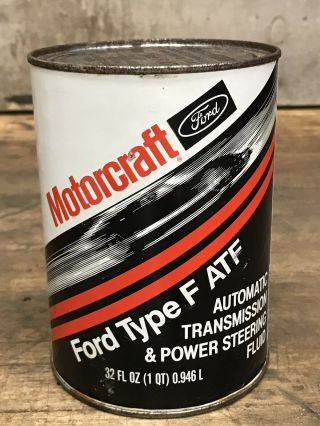 Vintage Ford Motorcraft Type F Atf Quart Can Oil Gas Full Can