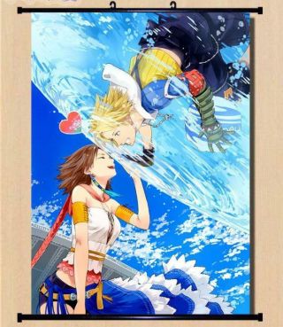 Final Fantasy 13 Xiii - 2 Tidus Yuna Anime Home Decor Wall Poster Scroll 60 90cm
