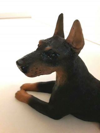 Large Doberman Pinscher Dog Puppy Figurine 6x4 Inches