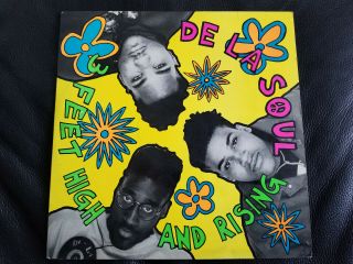 De La Soul 3 Feet High And Rising Vinyl Lp Tommy Boy 1989 Hip - Hop Rap