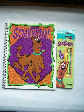 1999 Scooby Doo Cartoon Network 60 Sheet Notebook With 4 Pencil Pk From 2000