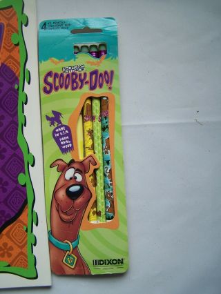 1999 Scooby Doo Cartoon Network 60 sheet Notebook with 4 Pencil Pk from 2000 3