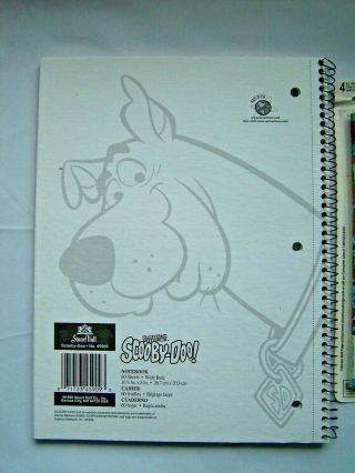 1999 Scooby Doo Cartoon Network 60 sheet Notebook with 4 Pencil Pk from 2000 5