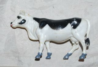 Vintage Nylint Corp Plastic Toy Holstein Farm Dairy Cow Cattle Black White Spots