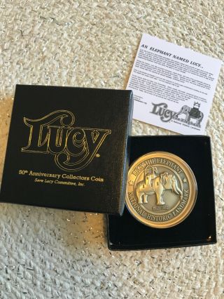 Lucy The Elephant 50th Anniversary Collectors Coin Save Lucy Committee Margate