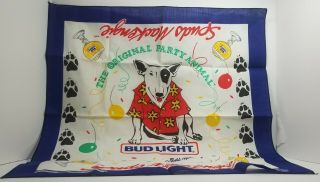 Spuds Mackenzie Vintage Bandana Bud Light Party Animal 21 " X 21 "