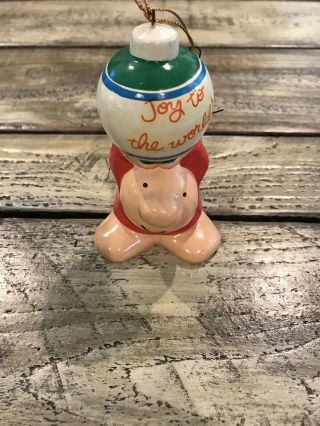 Vintage Ziggy Christmas Ornament " Jolly To The World " Dated 1981