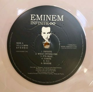 Eminem - Infinite FBT LP VG,  RAP LE MARBLED VINYL PROMO FRENCH IMPORT RARE 2