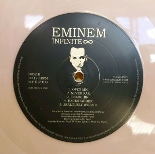 Eminem - Infinite FBT LP VG,  RAP LE MARBLED VINYL PROMO FRENCH IMPORT RARE 3