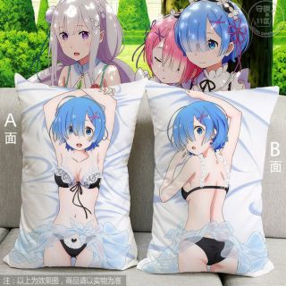 Anime Re:zero Kara Hajimeru Isekai Seikatsu Cos Dakimakura Pillow Case Gift Cg5