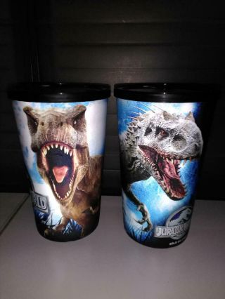 Jurassic World T - Rex Set 2 Cup´s 32oz " Last Set " Movie Cinepolis Mexican 2015