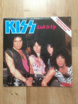 Kiss Lick It Up With Poster Sleeve 7 " Record