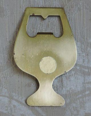 Italian Vintage Brass Bottle Opener in the Shape of a Brandy Glass c1960 2