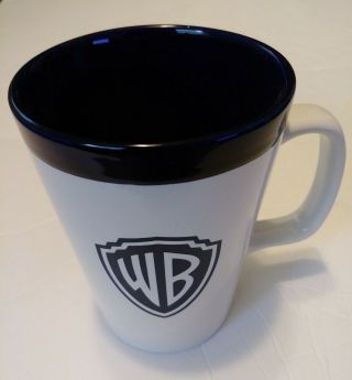 Warner Brothers Studios Shield Logo Coffee Tea Mug Black And White