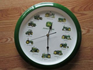 John Deere Tractor Timeline Wall Clock W Engine Sounds On The Hour.