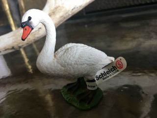 Schleich Retired 13656 White Female Mute Swan With Tag