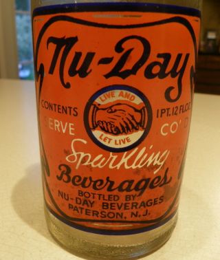 Nu Day Beverages Acl Soda Bottle Paterson Jersey