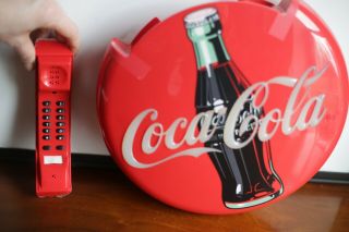 1998 Coca - Cola Blinking Disc Telephone,  Neon,  Coke,  Phone,  Includes Box