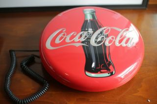 1998 Coca - Cola Blinking Disc Telephone,  Neon,  Coke,  Phone,  Includes Box 2