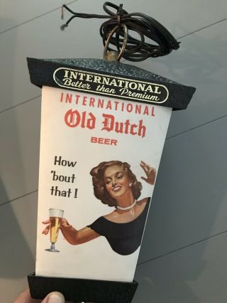 Vintage International Old Dutch Beer Bar Light/old Dutch From Findlay,  Ohio