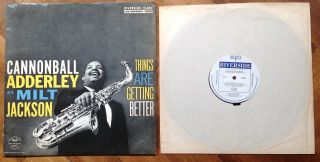 Cannonball Adderley " Things Are Getting Better " Uk Lp Riverside 12 - 286