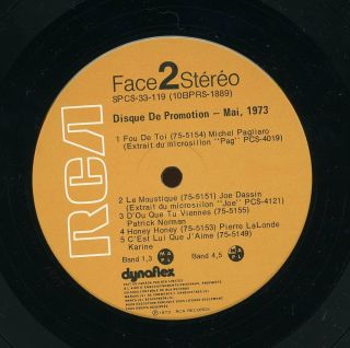 David Bowie Elvis Presley MEGA - RARE RCA Victor French - Canadian 33rpm Sampler 4