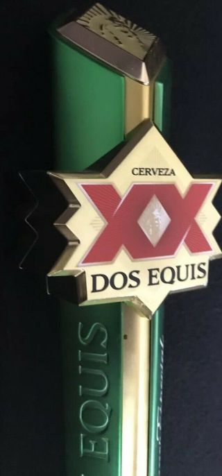 Dos Equis Especial Xx Lager Cerveza Beer Tap Handle 11.  5” Tall -