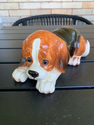 Vintage Beagle Dog Puppy Figurine By Norcrest Crafted In Japan