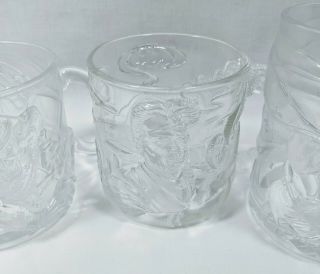 Complete Set of 4 1995 DC Comics Batman Forever Collectible McDonalds Glass Mugs 7